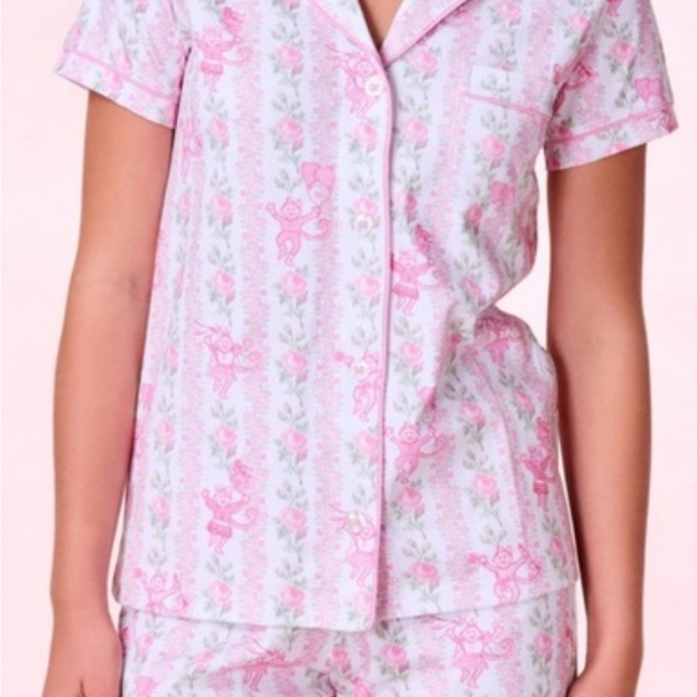 Pink Floral Pajama Set
